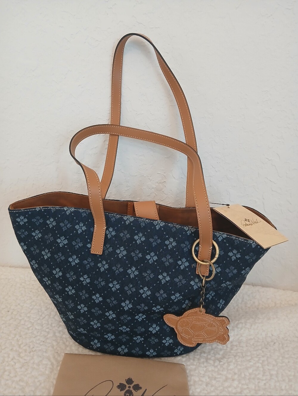 Patricia Nash Denim Floret Marconia Tote NWT